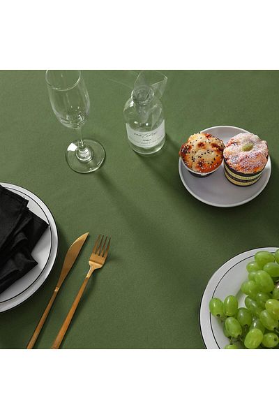 Zeren Home Fata de masa ovala fara ingrijire rezistenta la lichide verde 160 x 240