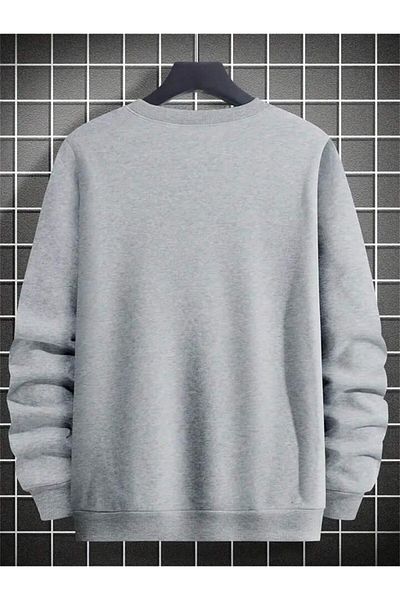 AEMİ Φούτερ Unisex Paris Printed Oversize Crew Neck