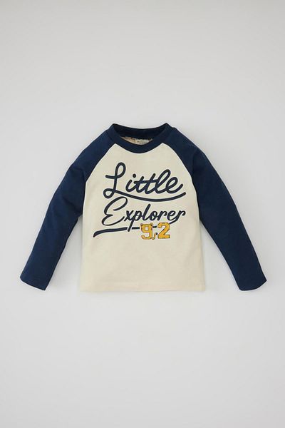 DeFacto Baby Boy Crew Neck Printed Long Sleeve T-Shirt C3602a524sp