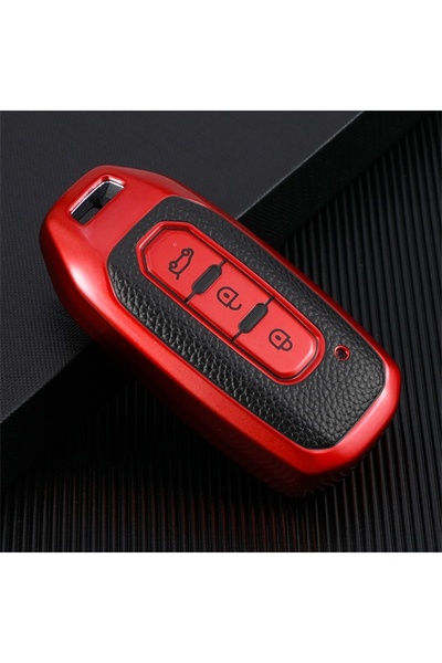 AYCANSTORE Husă TPU pentru telecomandă Ford cu 3 butoane (roșu)