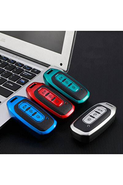 AYCANSTORE Husă TPU pentru telecomandă Ford cu 3 butoane (argintiu)