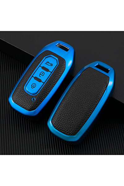 AYCANSTORE Carcasa Tpu pentru chei Ford cu 3 butoane (albastru)