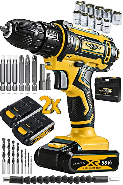DOZZER Alman Hardx 256 Volt 20 Ah Çelik Şanzuman Bakır Sargılı 2 Akülü Vidala...