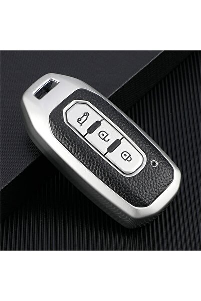 AYCANSTORE Husă TPU pentru telecomandă Ford cu 3 butoane (argintiu)