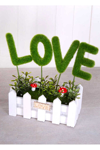 Yapay Çiçek Deposu ديكور سياج زينة الحب في أواني الزهور