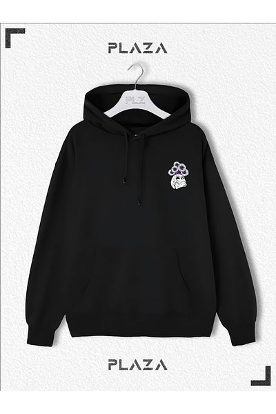 CANDEL Unisex Μαύρο φούτερ Oversize - Affection Back Printed, Hooded