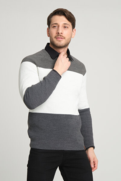 ALEXANDERGARDI COLOR BLOCKED BICYCLE COLLAR SWEATER(E23-6708)