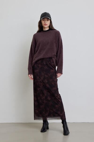 Manuka PATTERNED TOWEL SKIRT Claret Red