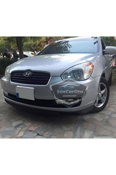 ŞüsCarOto Aksesuar Hyundai Accent Era 2006-2012 Compatible Universal Laguna Lip Flexible Front Lip 2 Pieces Bumper Snowboard Front Supplement