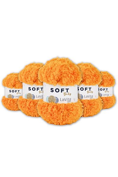 LaVita Yarn Μαλακό βελούδινο νήμα για μωρά Amigurumi 5 Pack Hand Knitting Yarn Taka Yarn (3012-Βερίκοκο) Taka Yarn