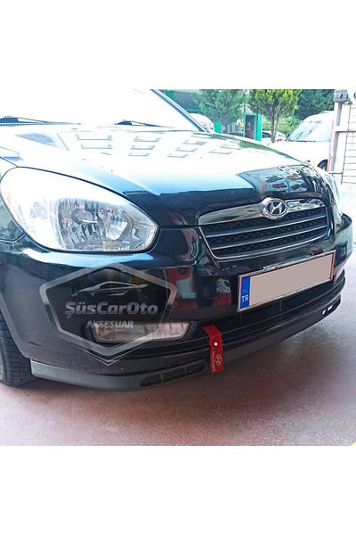 ŞüsCarOto Aksesuar Hyundai Accent Era 2006-2012 Compatible Universal Laguna Lip Flexible Front Lip 2 Pieces Bumper Snowboard Front Supplement