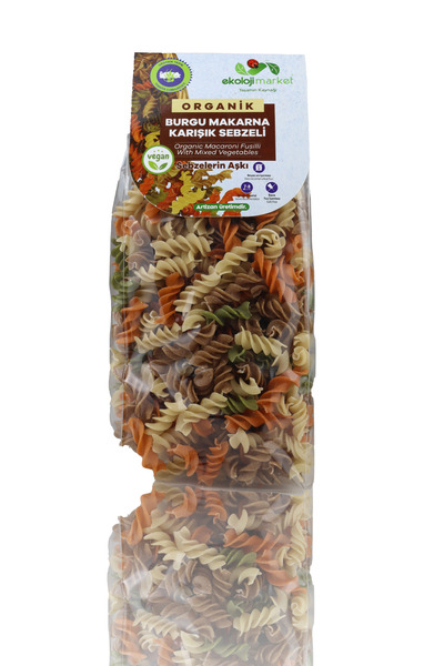 Ekoloji Market Organik Karışık Sebzeli Burgu Makarna 300 Gr