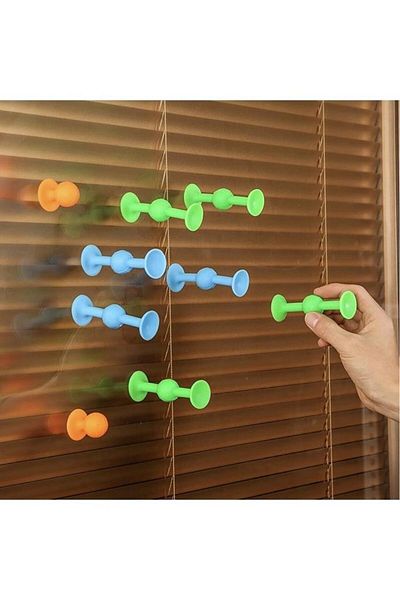 DZC KUZENLER AVM 25 Pieces Vacuum Molecule Building Blocks - Fidget Sensory Educational Toy Squigz Lego