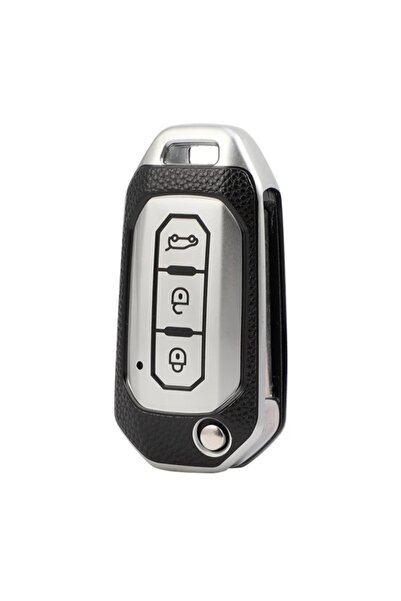 AYCANSTORE Husă TPU pentru telecomandă Ford Switchblade cu 3 butoane (argintiu)