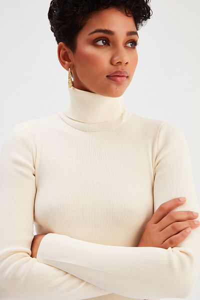 Sateen Full Fisherman's Knitwear - Ecru