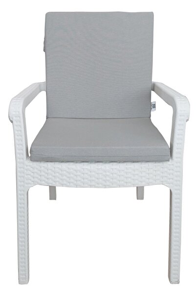 mirzade 6 ADET ELİT YÜKSEK ARKALI MİNDER DUCK BEZİ-AÇIK GRİ