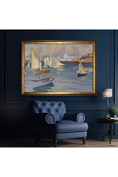 HOMEPACK Tekli Gold Premium Çerçeveli Kanvas Tablo, Özel Seri ROYAL026