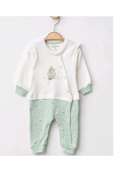 Aziz Bebe Animal Embroidered Baby Rompers