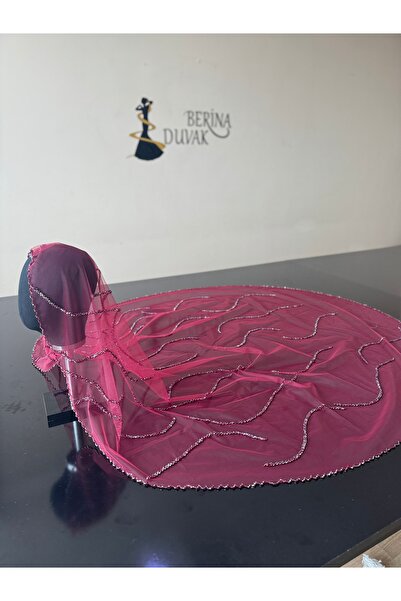 Berina stor Bordo Işıl model kasnak duvak