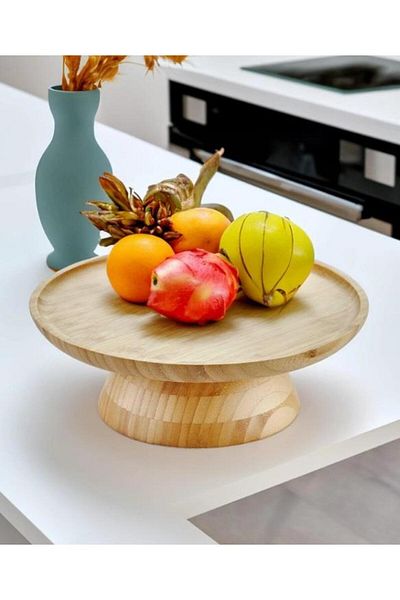 The Mia Natura Bamboo Serving - 28x10 cm with Foot, NTR0022