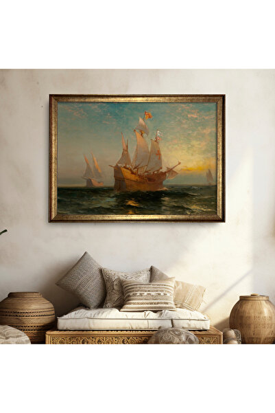 HOMEPACK Tekli Gold Premium Çerçeveli Kanvas Tablo, Özel Seri ROYAL027