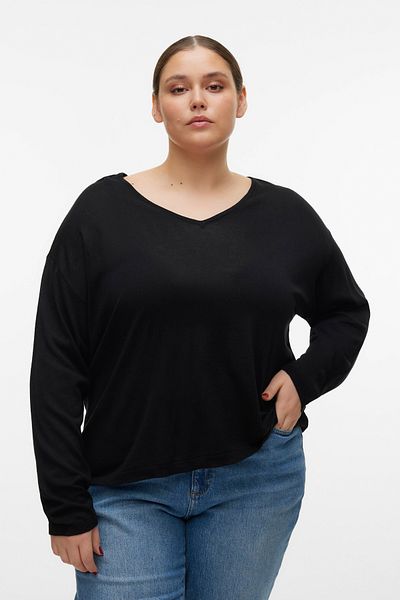 Veromoda Curve VMCNOVA LS PULLOVER MIT V-AUSSCHNITT GA NOOS CUR