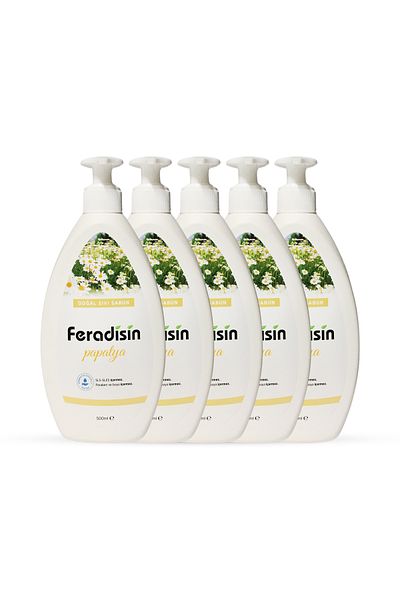 Feradisin Chamomile Extract Natural Liquid Soap 500 Ml (5 Pieces)