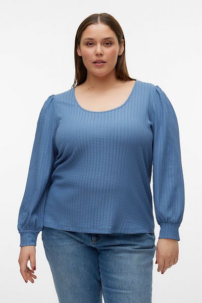 Veromoda Curve VMCBELITA LS U-NECK TOP JRS CUR