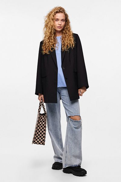 PIECES PCSKYLAR SS OVERIZIZED TEE NOOS