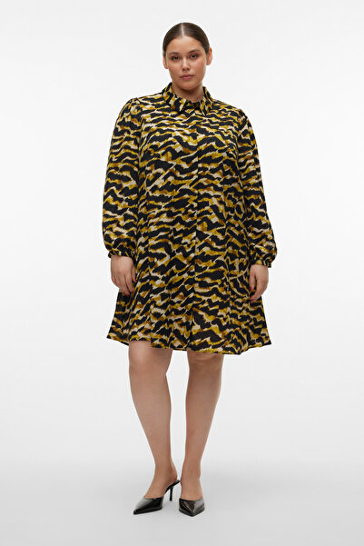 Veromoda Curve VMCGAIL L/S ABK SHIRT DRESS WVN BTQ CUR