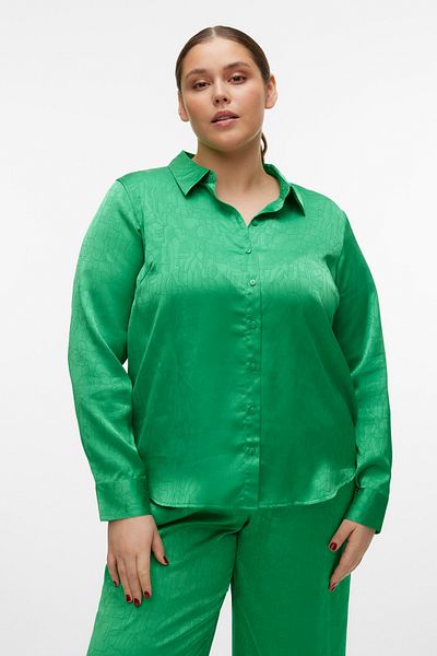 Veromoda Curve VMCCRISTI L/S ÜBERGRÖSSE HEMD WVN GA CUR