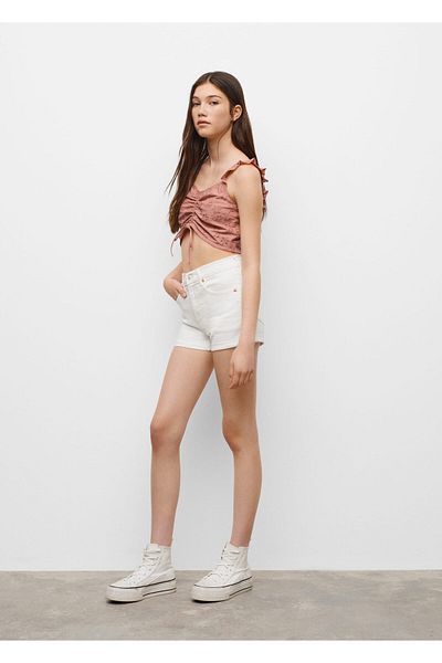 MANGO Kids Blassrosa Bustier für Mädchen