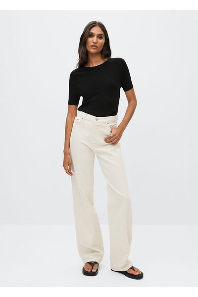 MANGO Woman Czarny damski stanik dla dorosłych 37050253