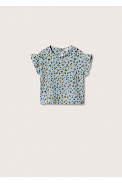 MANGO Baby Kız Bebek Gök mavisi T-Shirt