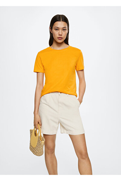 MANGO Woman Πορτοκαλί Γυναικείο T-Shirt 37010005