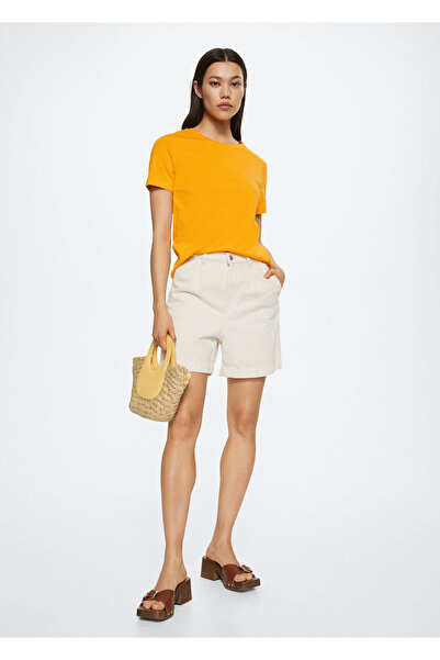 MANGO Woman Πορτοκαλί Γυναικείο T-Shirt 37010005