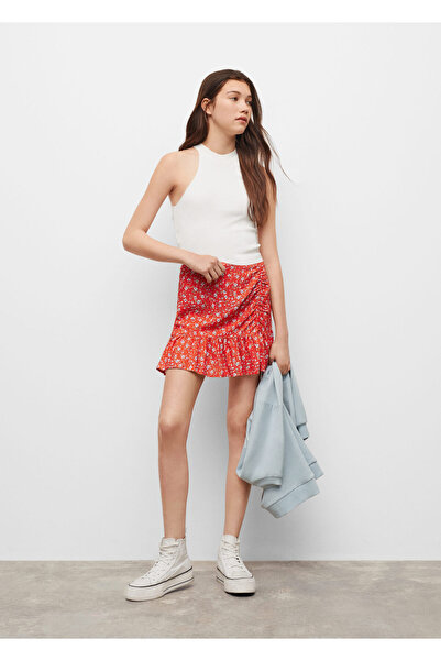 MANGO Kids Kız Çocuk Kırmızı Etek