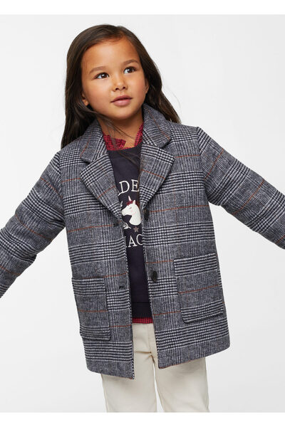 MANGO Baby Γκρι παλτό για κοριτσάκι37035908