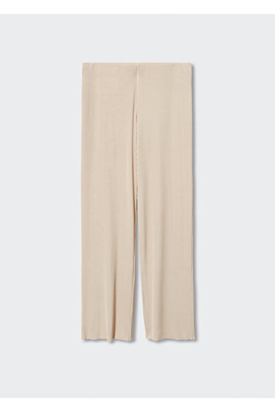 MANGO Woman Bej Kadın Pantolon 37043840