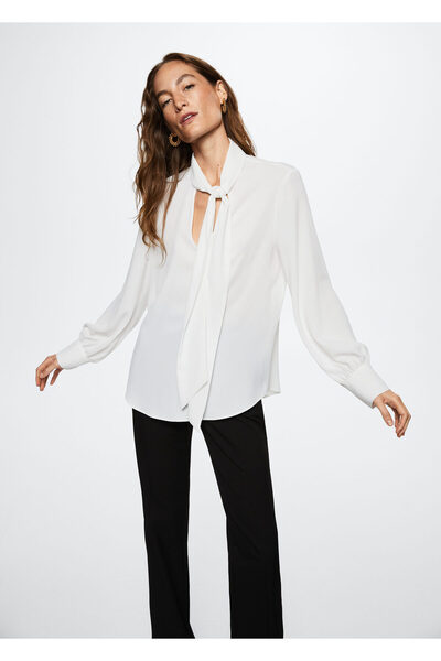 MANGO Woman Bustieră pentru femei Off-White 37004040