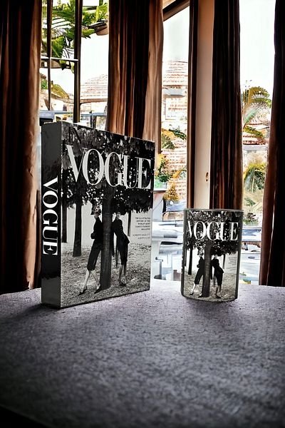 Saccura Decor Vogue Tree Mannequin Figured 2-Piece Decorative Book Box & Cylinder Box Set