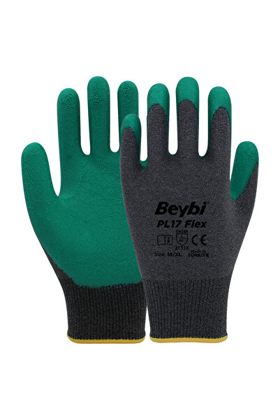 Beybi PL17 Flex Likralı İpten Örme Lateks Eldiven 12 Çift