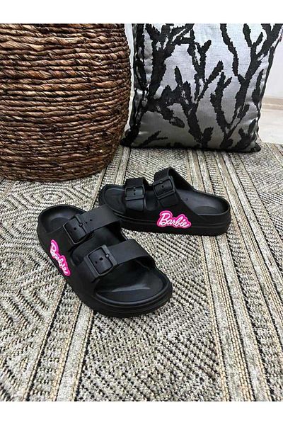 Behtah Kundura Figured Double Buckle Anatomical High Sole Ultra Light Anti-Slip Beach Pool Daily Slippers
