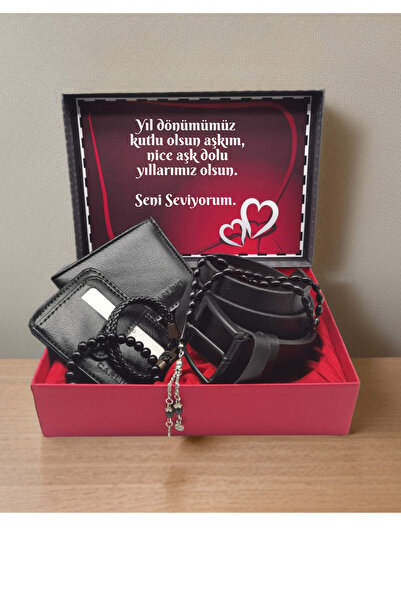 Sionar Valentine's Day, Anniversary Men's Gift Set, Boxed Wallet Belt Card Ho...