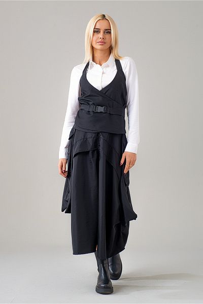 Bold & Young Women's Black Polyamide Polyester Parachute Fabric Butterfly Vest