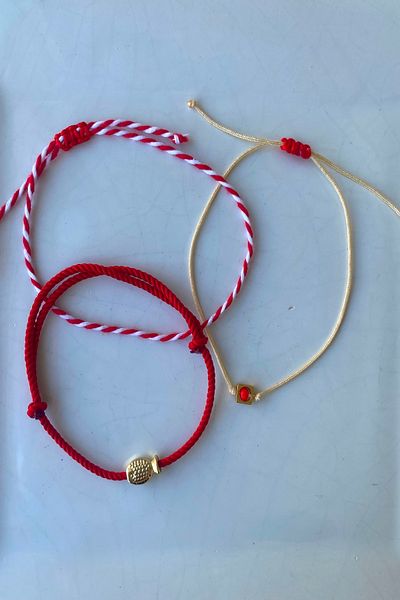 Shepidi 3-Piece Fish Figured Red String Martentica Lucky Bracelet