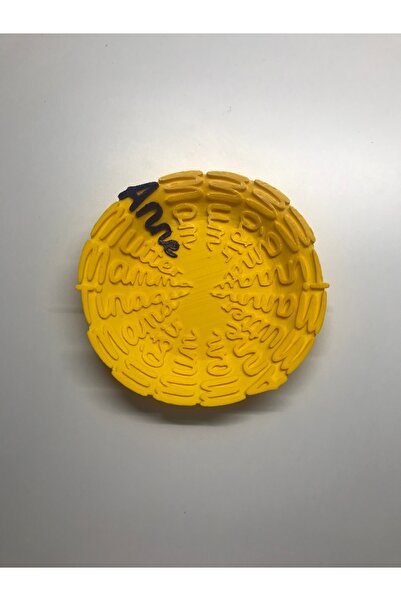 Obaco Her Dilde Anne Yazılı Tabak, Anne Mom Plastik Kase