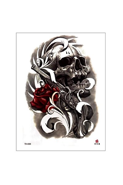 Mecit Tuhafiye KURUKAFA GÜL VE SİLAH GEÇİCİ DÖVME