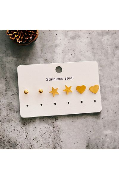 Hoop jewelery Steel Set Earrings