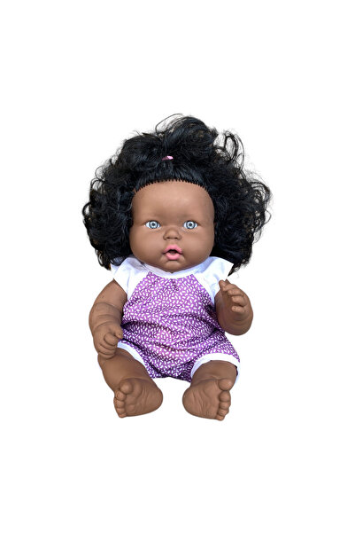 Gamze Oyuncak Tombul Türkçe Konuşan Siyah Saçlı Siyahi Çikolata Rengi Et Bebe...